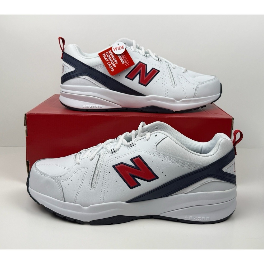 New Balance MX608V5 Sneakers Men's Size 13 4E White White/Red MX608HR5